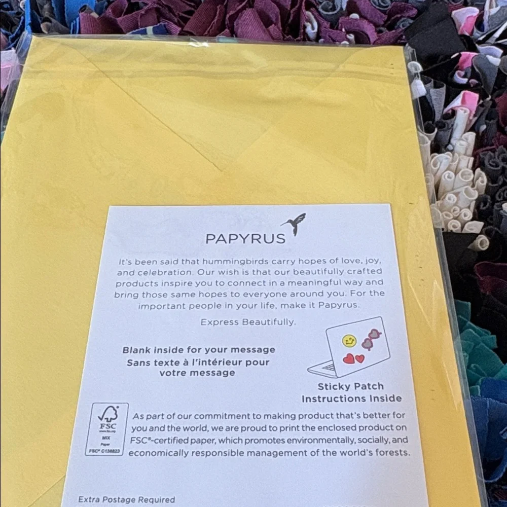 🆕Papyrus 3D Sticky Patch “Celebration” Greeting Card
